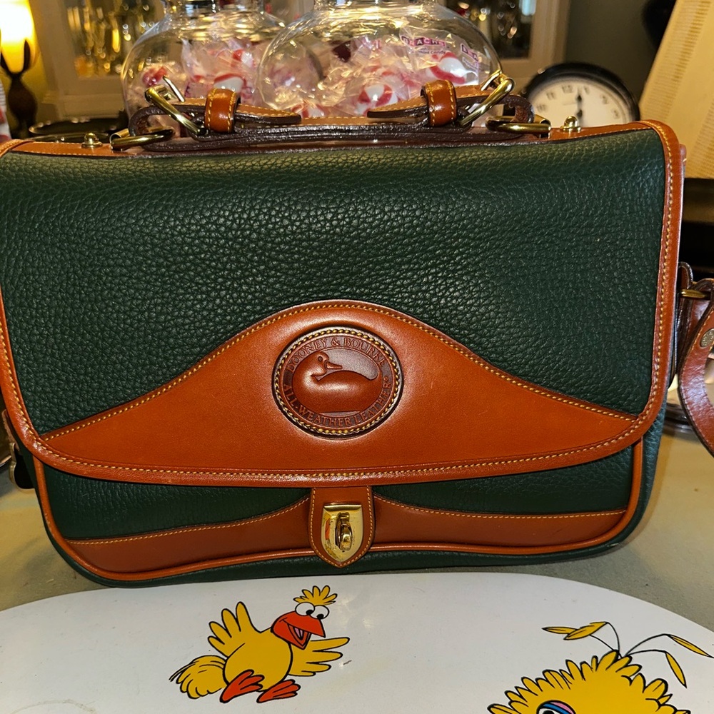 Dooney & Bourke Vintage Carrier Shoulder Bag in Fir Green